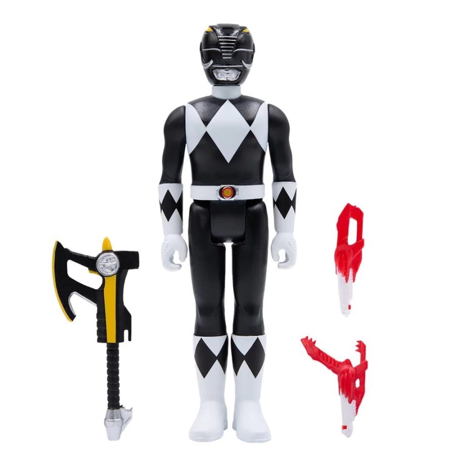 Super7 Mighty Morphin Power Rangers Black Ranger Action Figure - Wave 2 Collectible