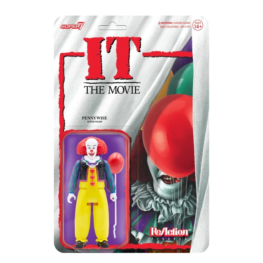 Super7 Pennywise The Clown IT Movie Reaction Figure Collectible