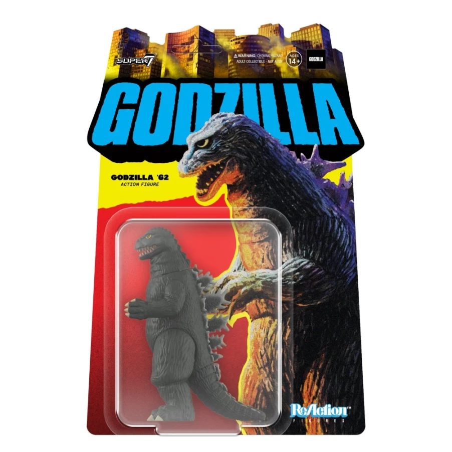 Super7 Godzilla 1962 Reaction Figure - Toho Wave 2 Collectible (Three Toes Version)