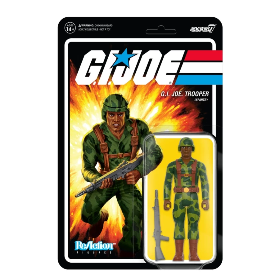 Super7 G.I. Joe Reaction Wave 4 Action Figure - Trooper Clean Shaven (Brown)