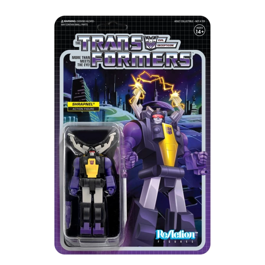 Super7 Transformers Reaction Wave 2 Shrapnel Action Figure Collectible