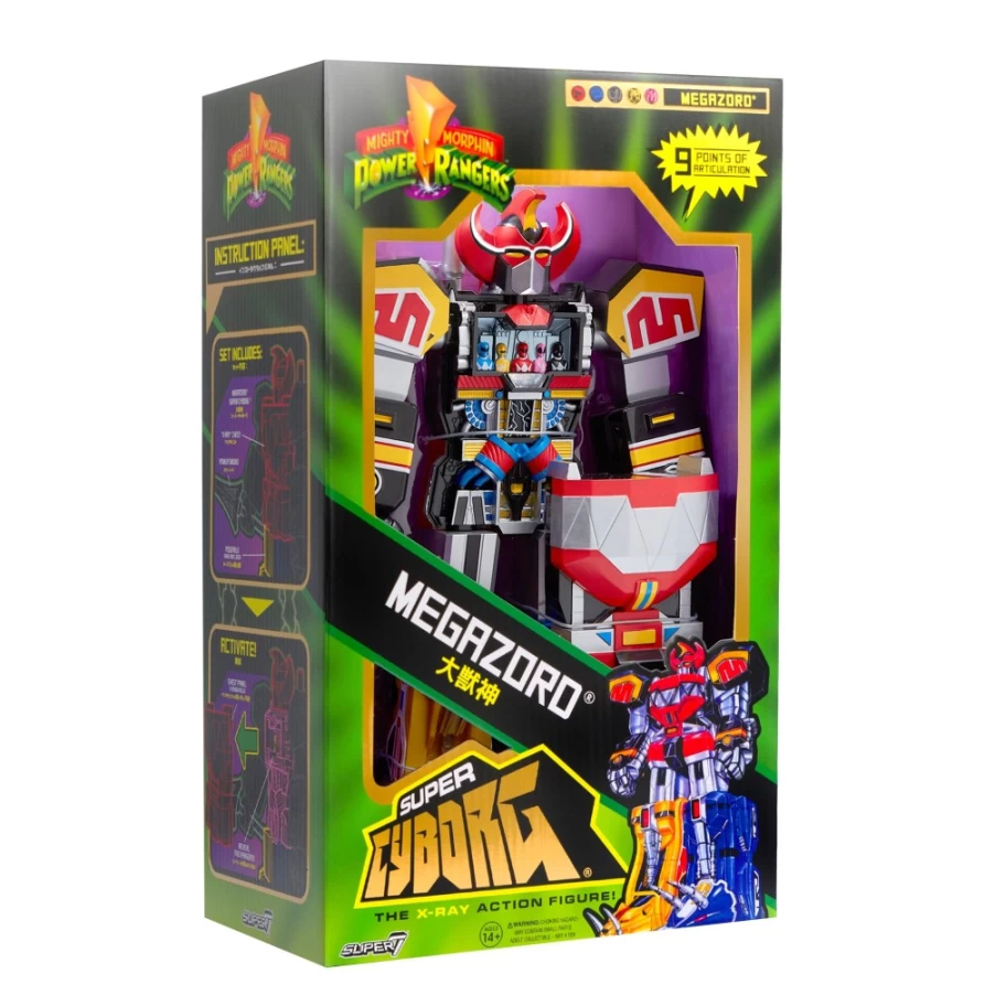 Super7 Mighty Morphin Power Rangers Super Cyborg Megazord Action Figure - Original Collectible