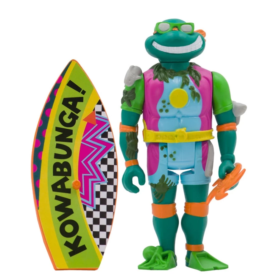 Super7 Teenage Mutant Ninja Turtles Sewer Surfer Michelangelo Action Figure - Wave 3 Collectible Toy