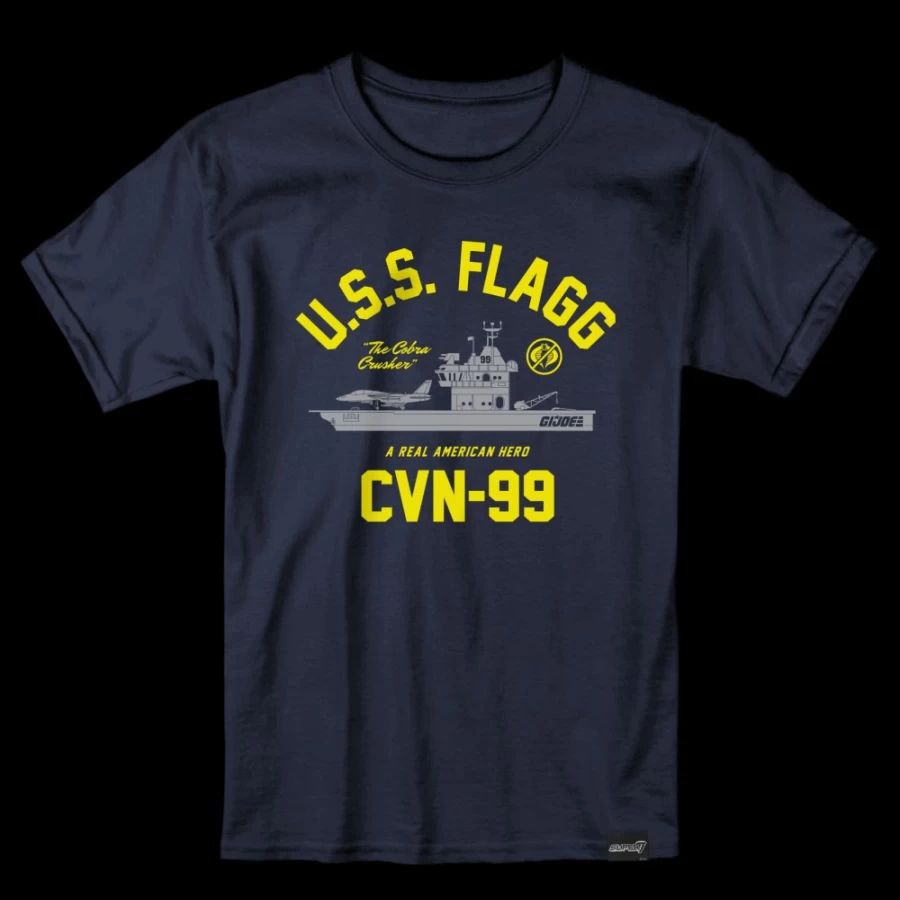 Super7 G.I. Joe U.S.S. Flagg Graphic T-Shirt for Men - Official Licensed Apparel