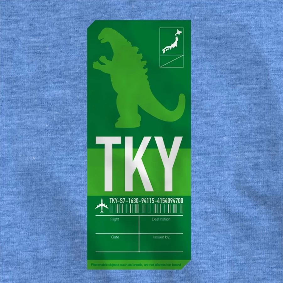 Super7 Godzilla T-Shirt Featuring Classic Toho Movie Ticket Design