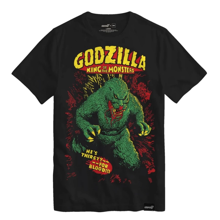 Super7 Godzilla Bloody Graphic T-Shirt - Official Licensed Toho Monster Movie Tee