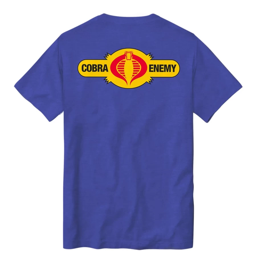 Super7 G.I. Joe Cobra Enemy Graphic T-Shirt - True Heather Blue Cotton Tee