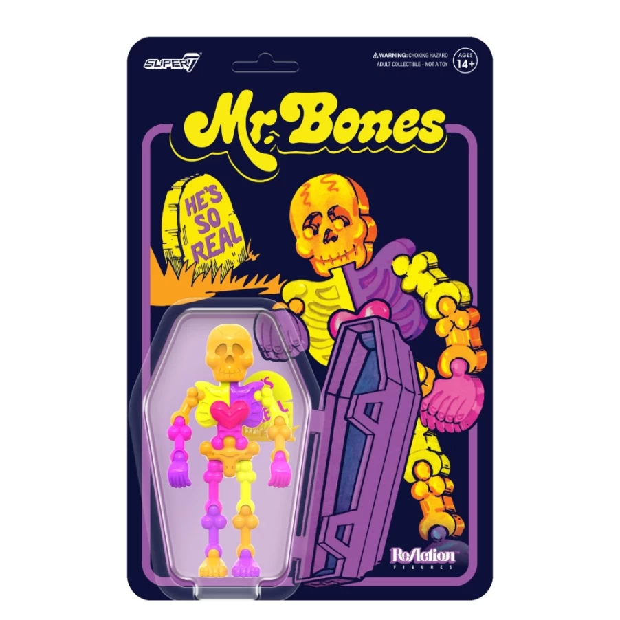 Super7 Mr. Bones Glow in The Dark Reaction Figure - Collectible Vinyl Toy