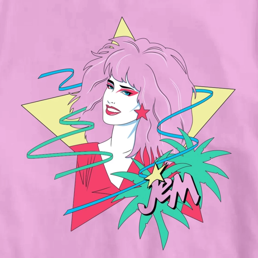 Super7 Jem And The Holograms Portrait Star Graphic T-Shirt