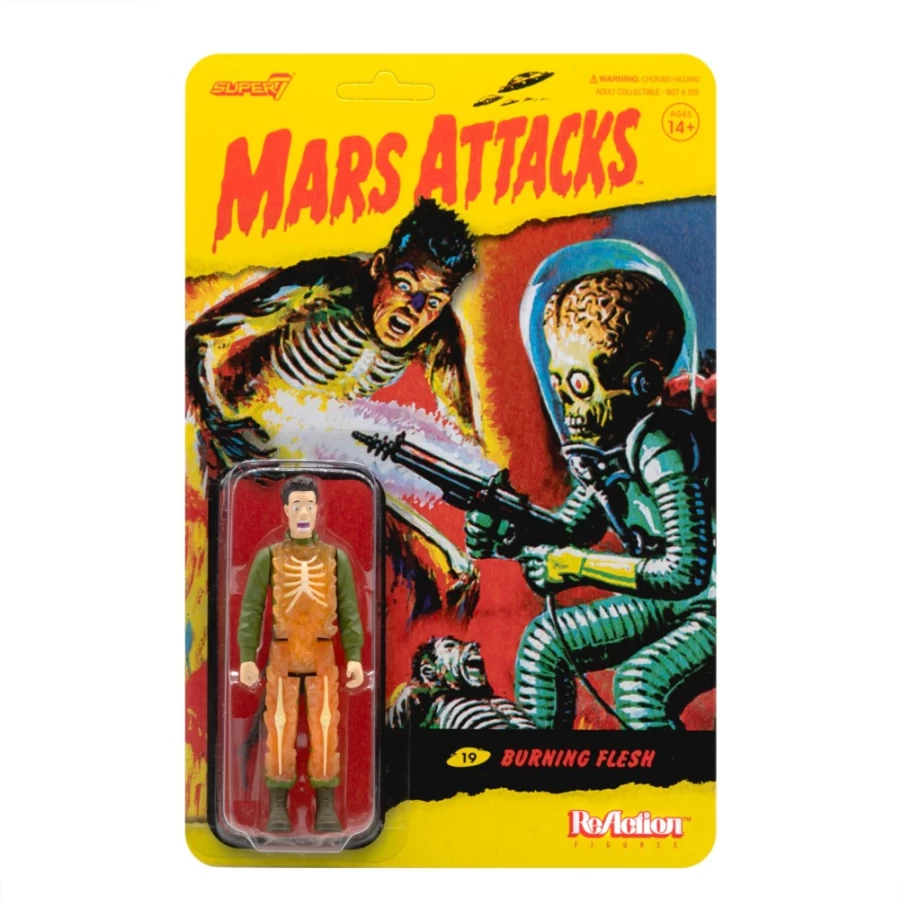Super7 Mars Attacks Reaction Figure - Burning Flesh Alien Collectible