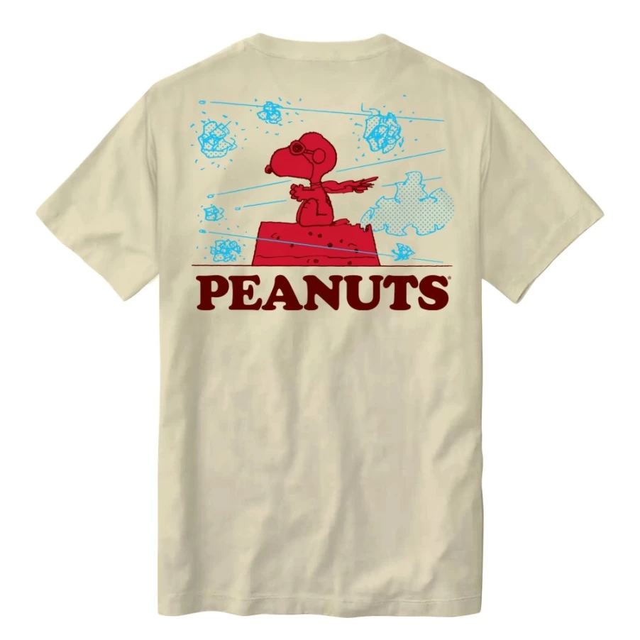 Super7 Snoopy Flying Ace Peanuts Graphic T-Shirt for Men & Women - Vintage Cartoon Tee