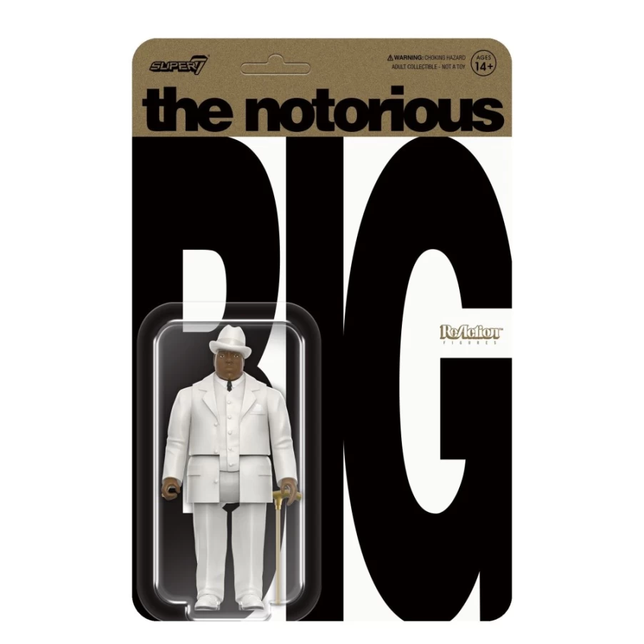 Super7 Notorious B.I.G. Reaction Wave 3 Action Figure - Biggie Smalls in Suit Collectible
