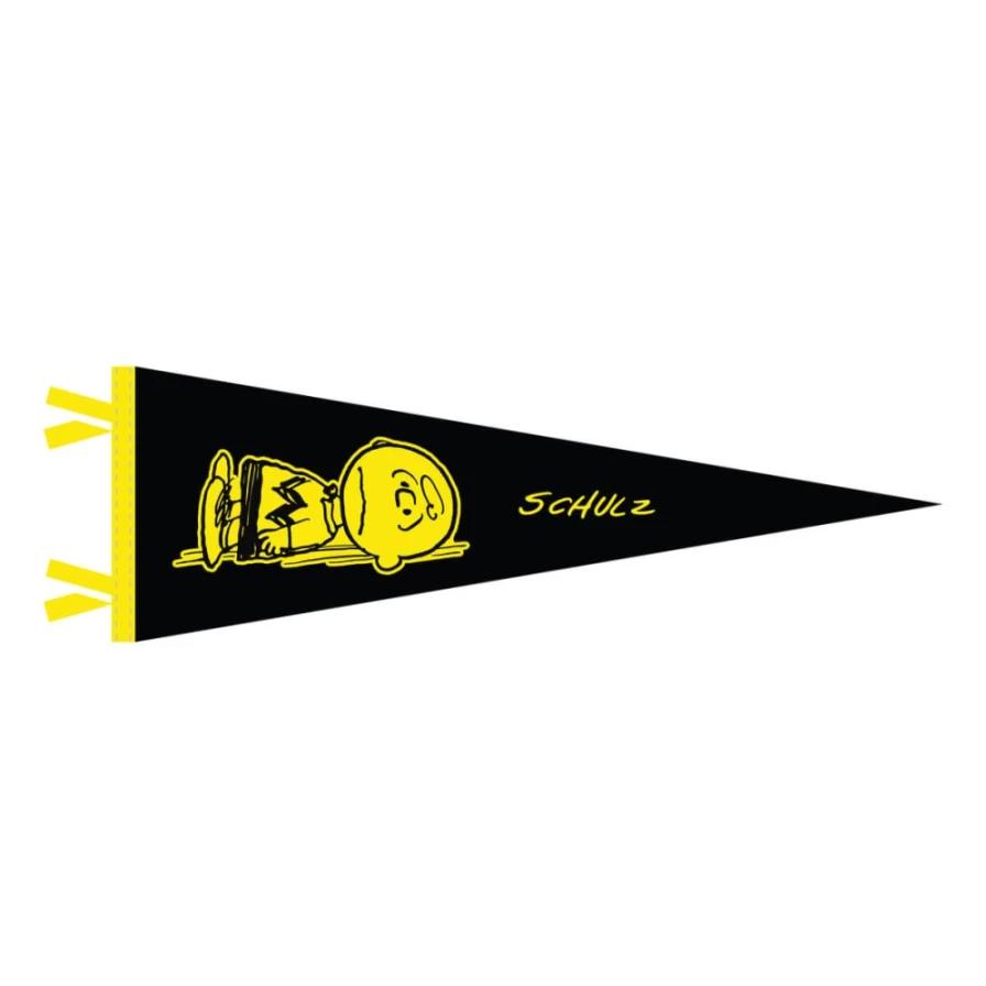 Super7 Peanuts Charlie Brown Laying Down Pennant - Vintage Cartoon Collectible Banner