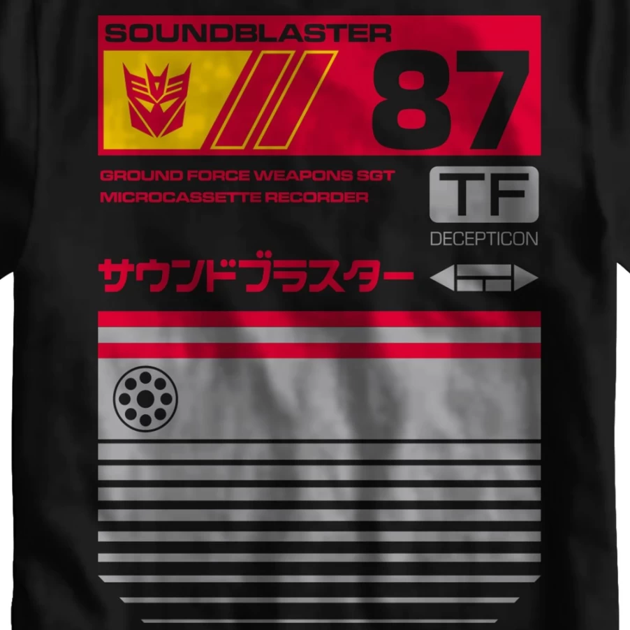 Super7 Transformers Soundblaster '87 Vintage Retro T-Shirt for Collectors