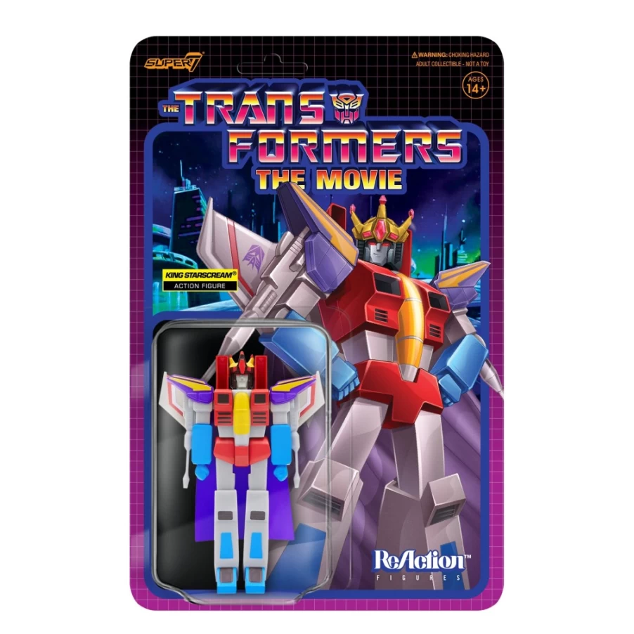 Super7 Transformers ReAction Wave 4 King Starscream Collectible Action Figure
