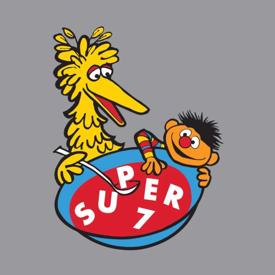 Super7 Sesame Street Big Bird & Ernie Alphabet Soup Graphic T-Shirt for Adults & Kids