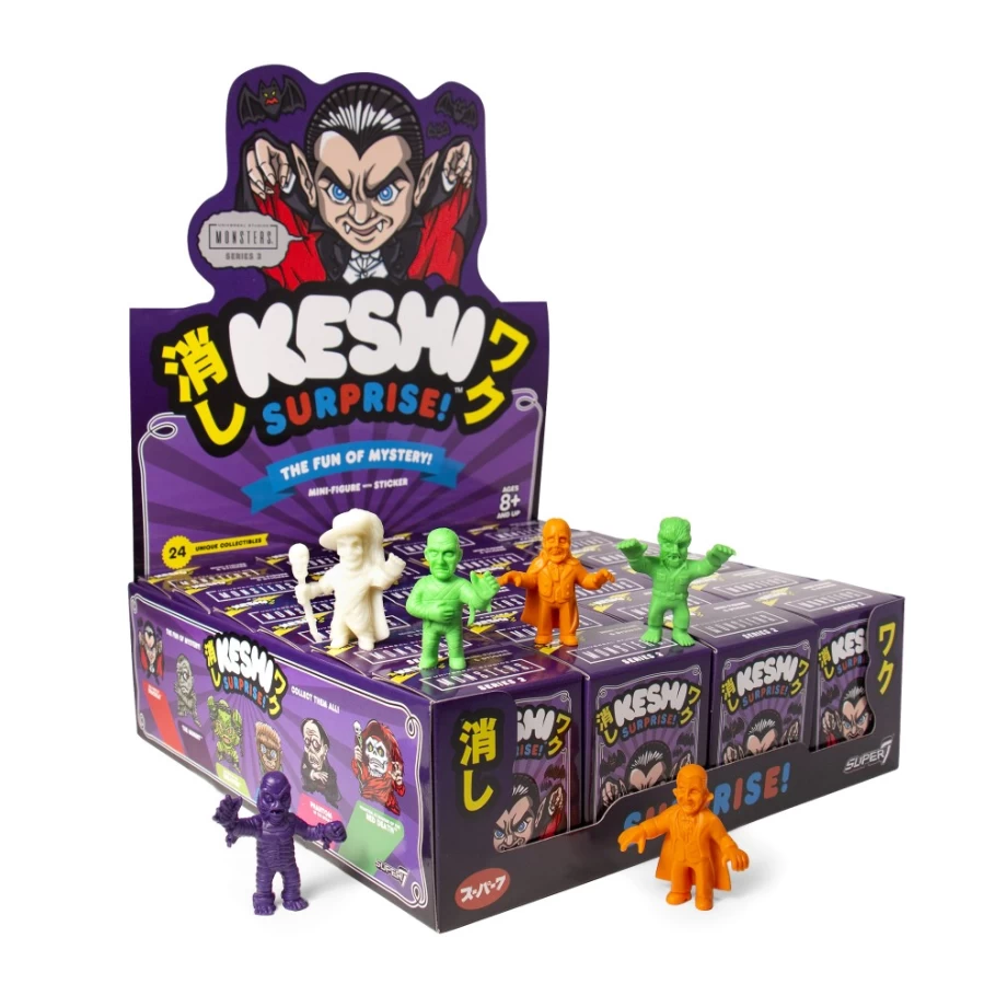 Super7 Universal Monsters Keshi Surprise Wave 2 Blind Box Figures - Collectible Flat Series