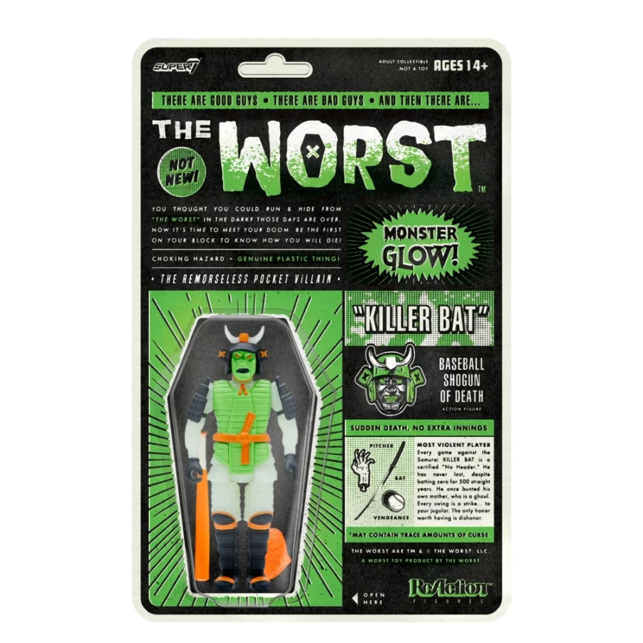Super7 The Worst Reaction Figures Wave 3 - Killer Bat (Hell-Oween Glow) Action Figure Collectible