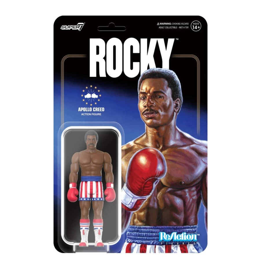 Super7 Rocky Reaction Wave 2 Action Figure - Rocky Balboa vs Apollo Creed Boxing Collectible
