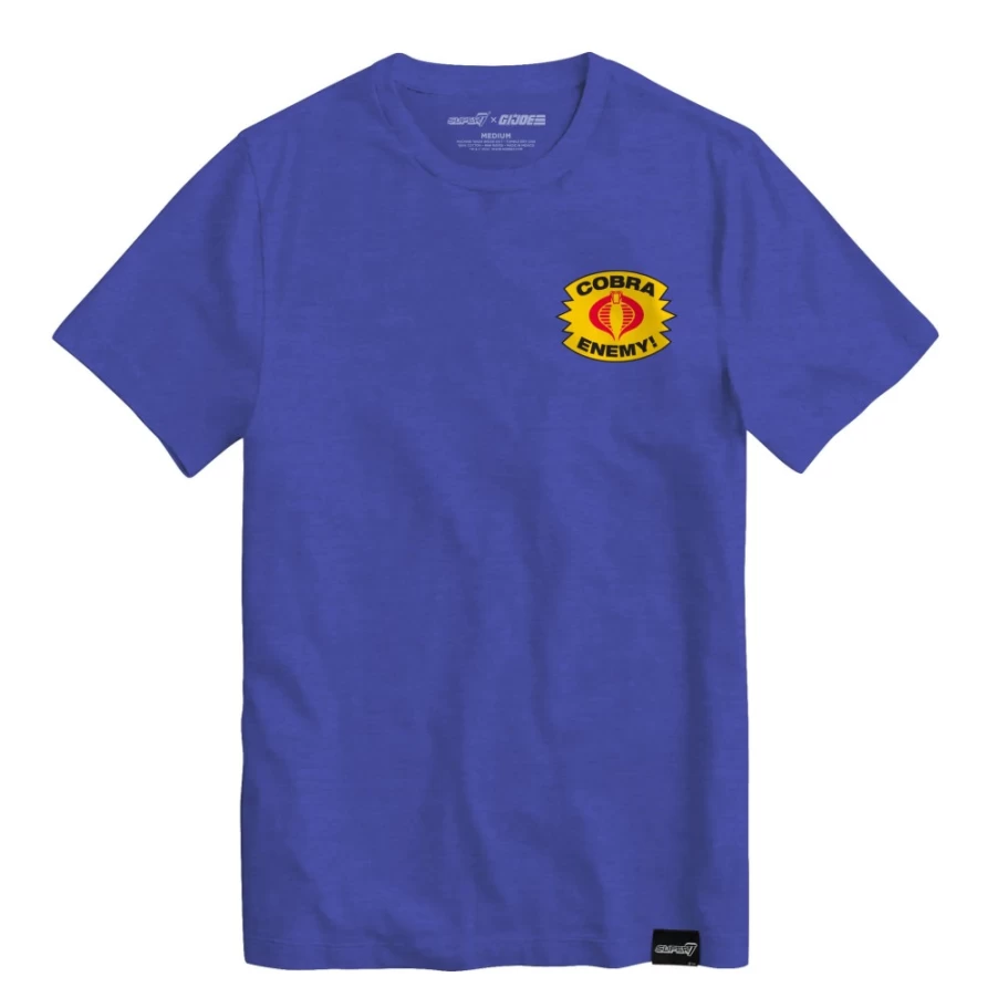 Super7 G.I. Joe Cobra Enemy Graphic T-Shirt - True Heather Blue Cotton Tee