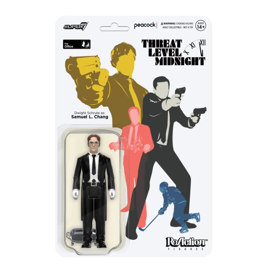 Super7 The Office Reaction Figures Wave 1 - Dwight Schrute as Samuel L. Chang Collectible Toy