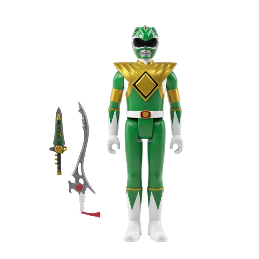 Super7 Mighty Morphin Power Rangers Green Ranger Reaction Figure Wave 1 Collectible Toy