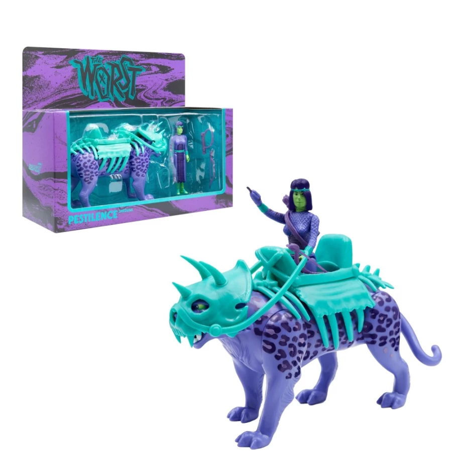 Super7 The Four Horsemen of The Apocalypse Action Figures - Shedusa & Pestilence Leopard Collectible Set