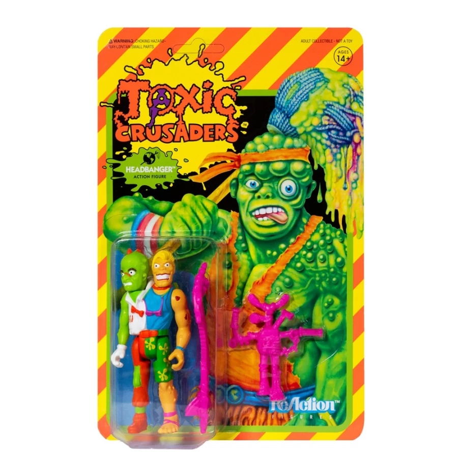 Super7 Toxic Crusaders Reaction Figure - Headbanger Action Figure Collectible