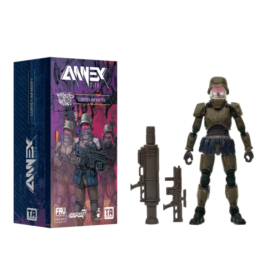 Super7 Acid Rain World Cortex Commander Infantry Marine Action Figure W1
