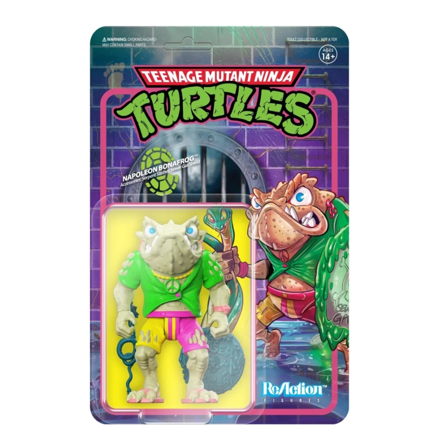 Super7 Teenage Mutant Ninja Turtles Reaction Wave 6 Action Figure - Napoleon Bonafrog TMNT Collectible