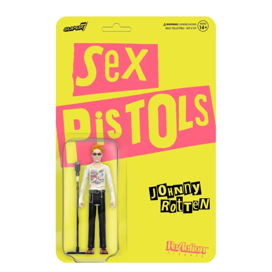 Super7 Sex Pistols Johnny Rotten Reaction Figure Wave 1 Punk Collectible Toy
