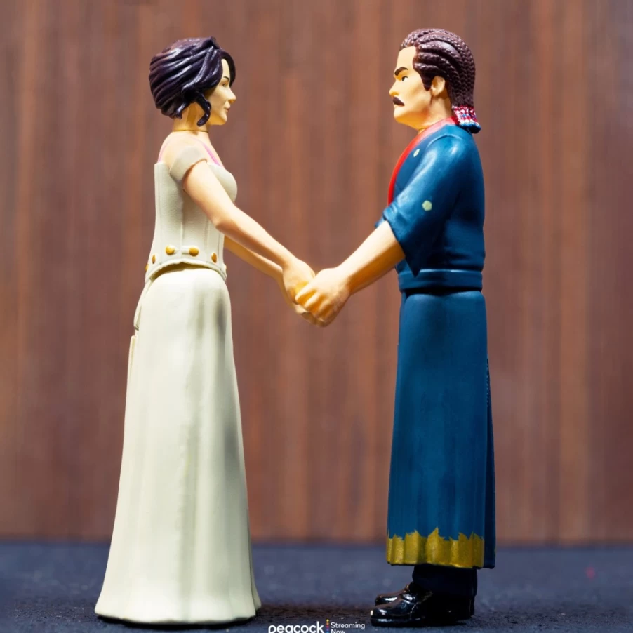 Super7 Parks And Recreation Reaction Figures Wave 2 - Ron Swanson & Tammy 2 Wedding Night 2-Pack Collectible Set