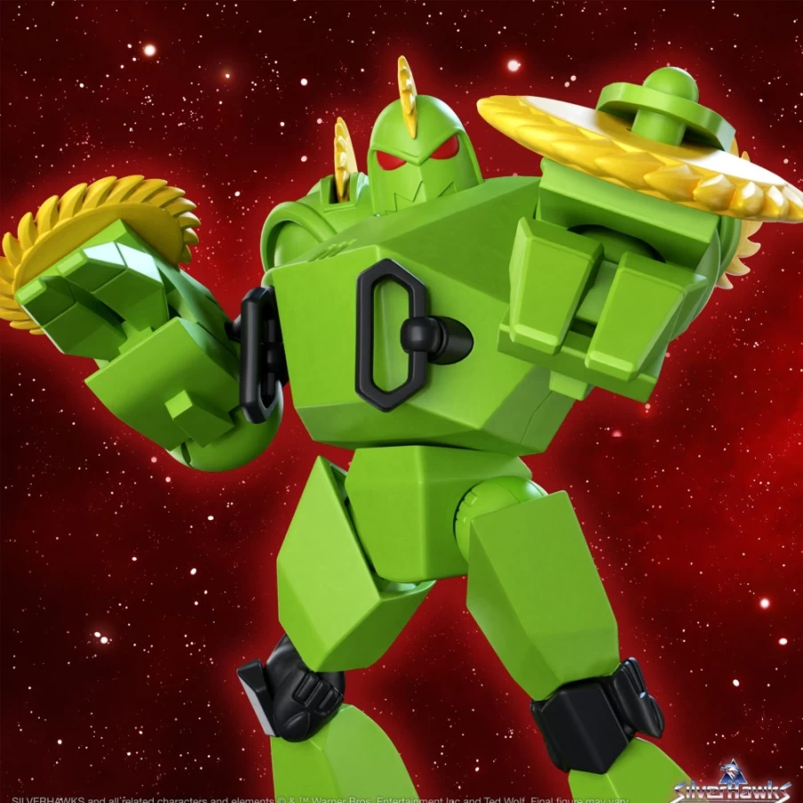 Super7 Silverhawks Ultimates Wave 4 Buzz-Saw Action Figure (Toy Version) - Collectible Retro Toy