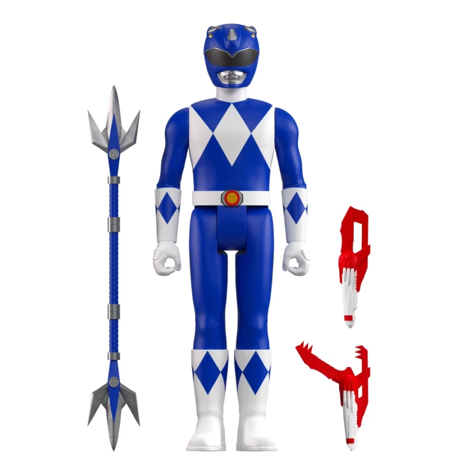 Super7 Mighty Morphin Power Rangers Blue Ranger Action Figure - Wave 3 Collectible