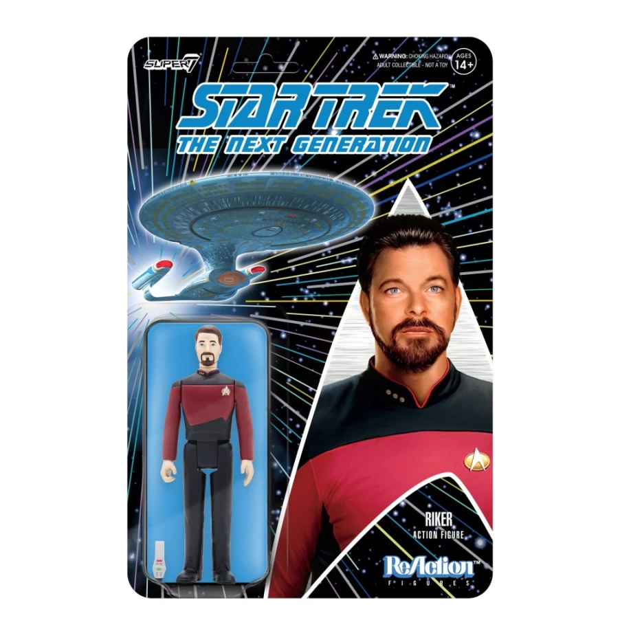 Super7 Star Trek: The Next Generation Commander Riker Action Figure - Wave 2 Collectible