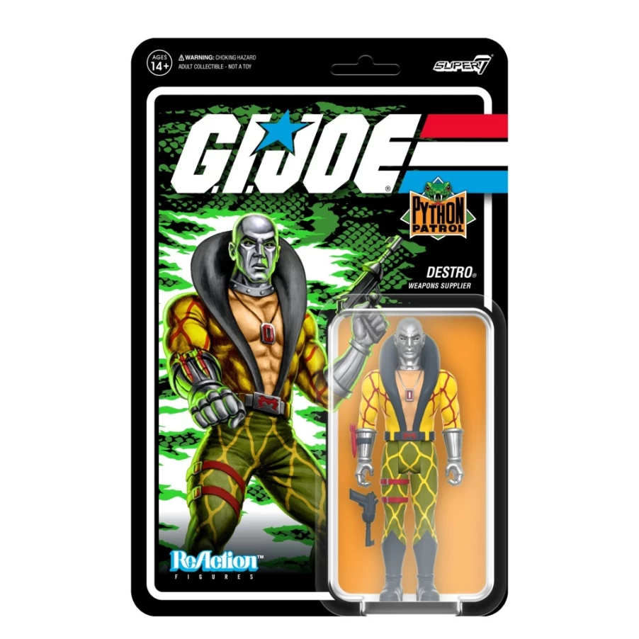 Super7 G.I. Joe Reaction Figure Wave 6 - Python Patrol Destro Action Figure Collectible