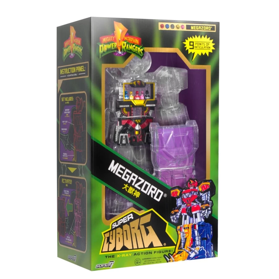 Super7 Mighty Morphin Power Rangers Megazord Super Cyborg Action Figure (Clear Version)