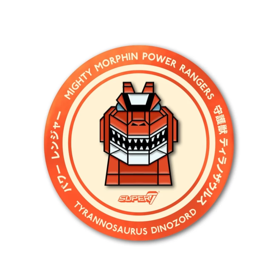 Super7 Mighty Morphin Power Rangers T-Rex Zord Collectible Enamel Pin - Limited Edition