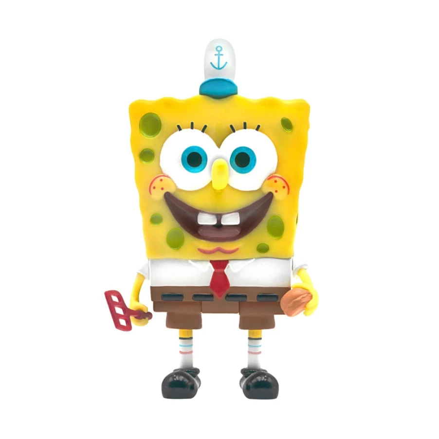 Super7 Spongebob Squarepants Reaction Wave 1 Action Figure - Collectible Cartoon Character Toy
