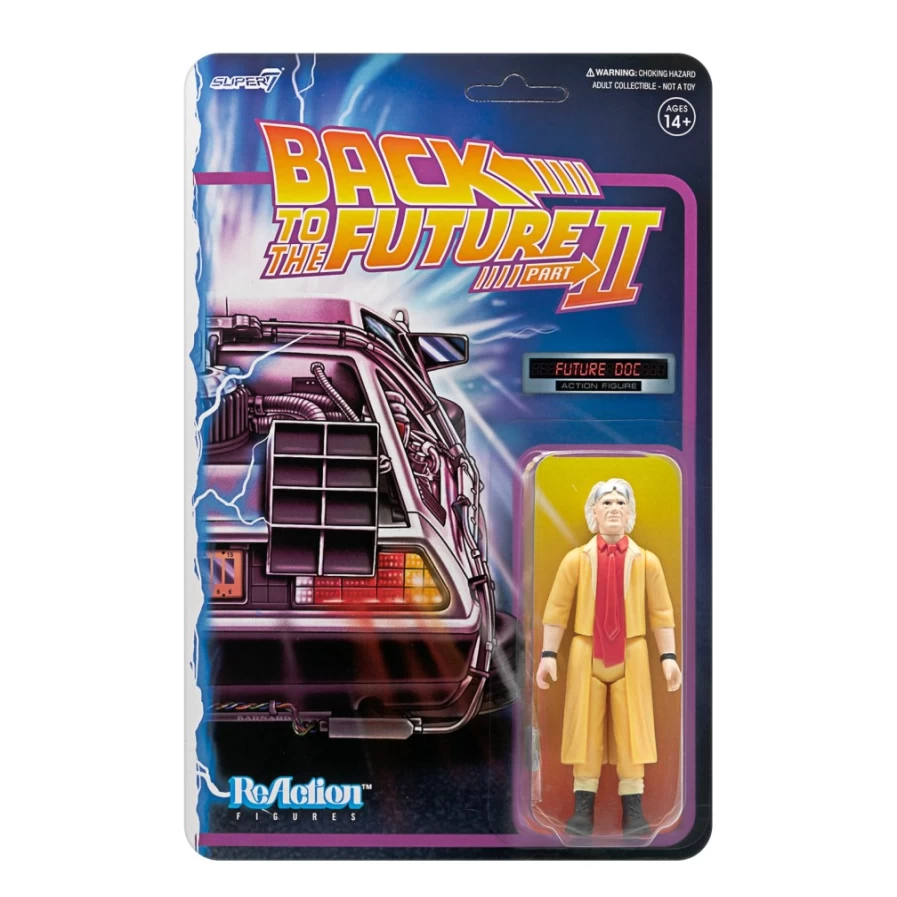 Super7 Back To The Future 2 Doc Brown Future Reaction Figure Wave 1 Collectible