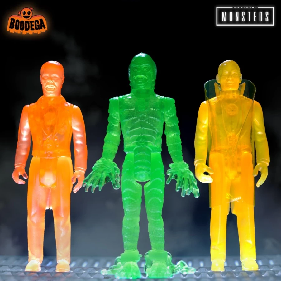 Super7 Universal Monsters Reaction Luminators Full Set - Glow in The Dark Collectible Figures