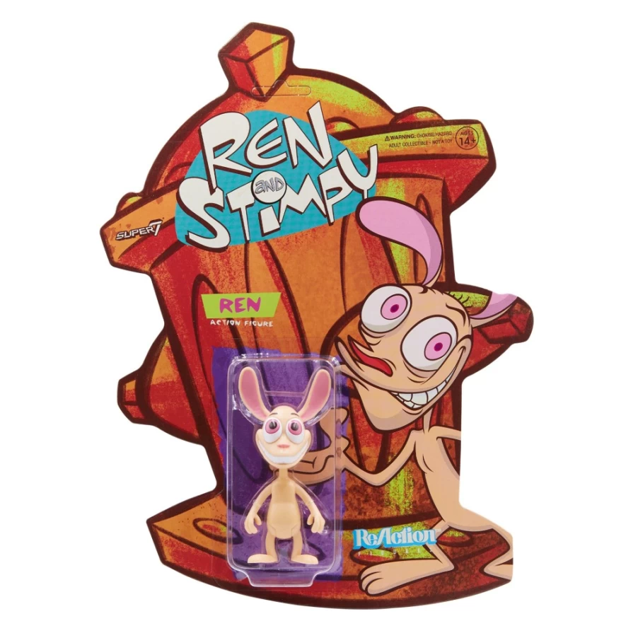 Super7 Ren & Stimpy Reaction Wave 1 Ren Action Figure Collectible Toy