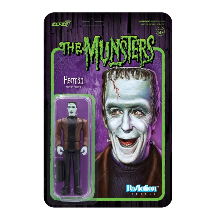 Super7 Munsters Reaction Figures Wave 1 - Herman Munster Collectible Action Figure