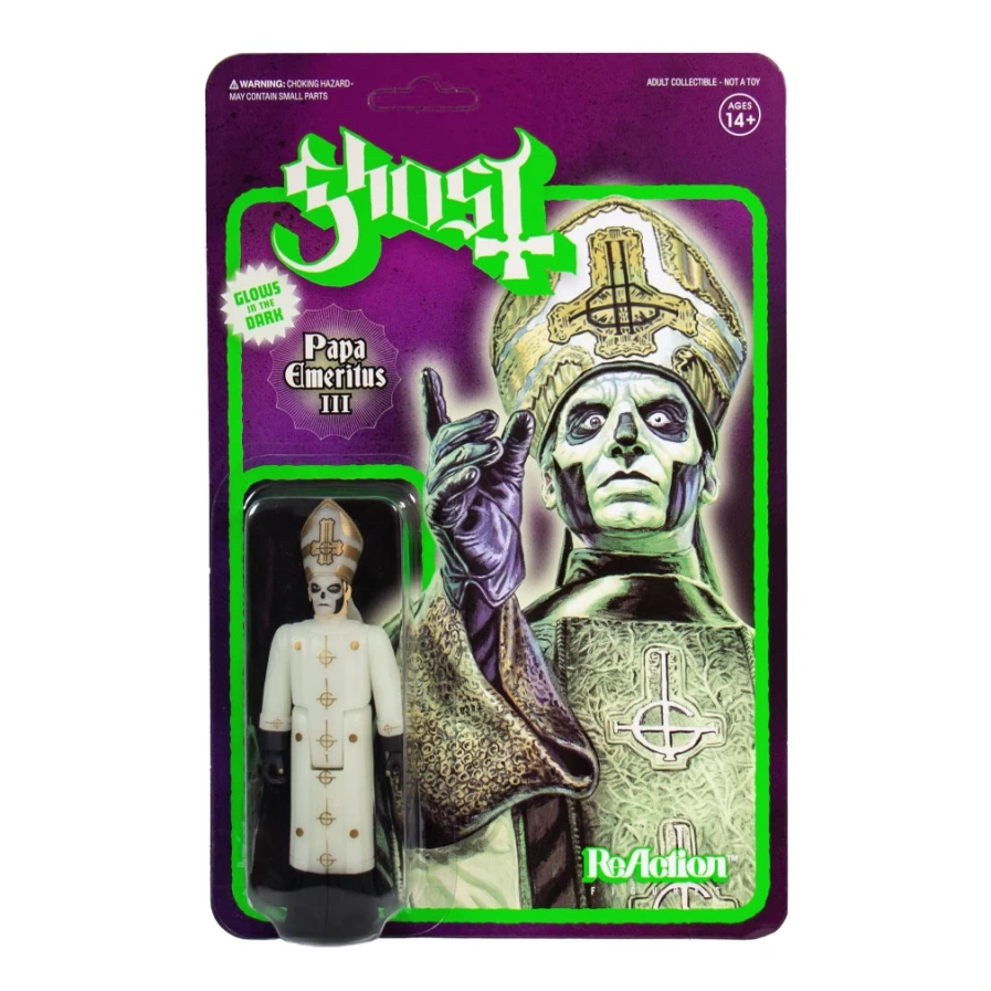 Super7 Ghost Reaction Figure - Papa Emeritus III Glow in The Dark Collectible Toy