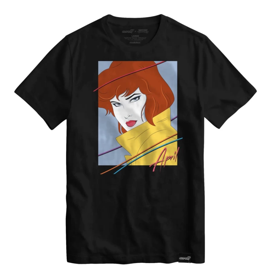 Super7 Teenage Mutant Ninja Turtles 80s Retro April O'Neil Vintage T-Shirt TMNT Merchandise