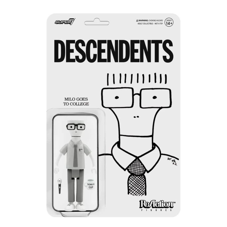 Super7 Descendents Milo Reaction Action Figure - Goes To College Collectible