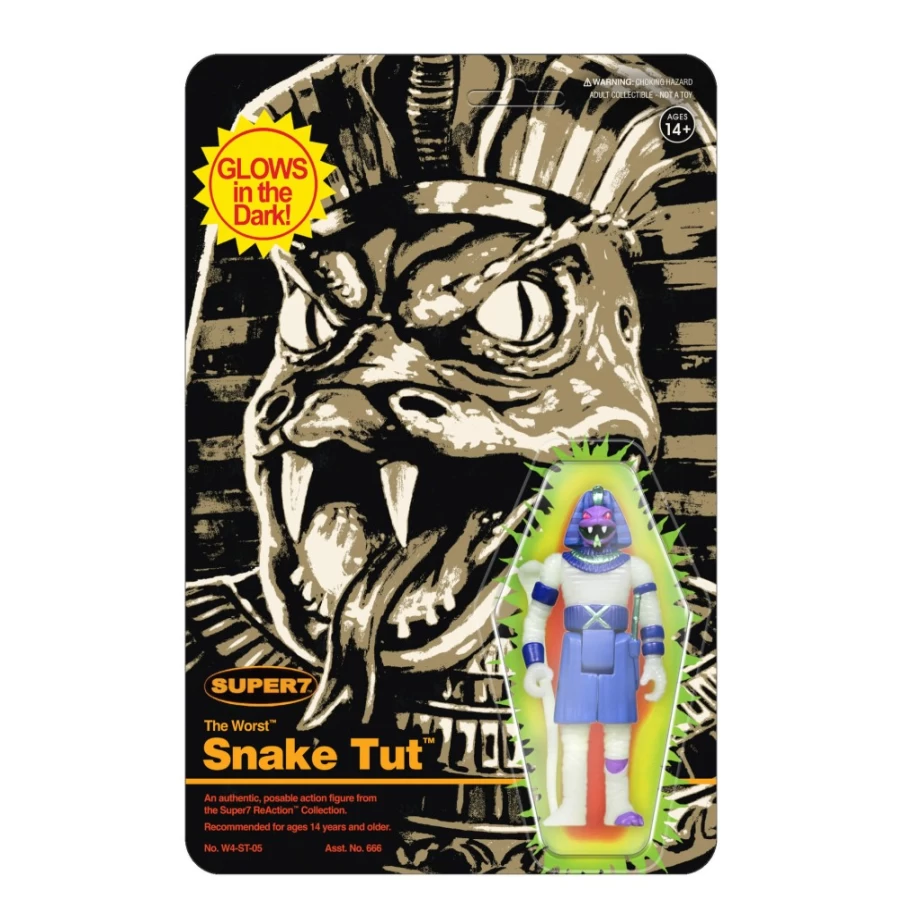 Super7 The Worst Reaction Wave 1 - Snake Tut (Monster Glow) Action Figure Collectible