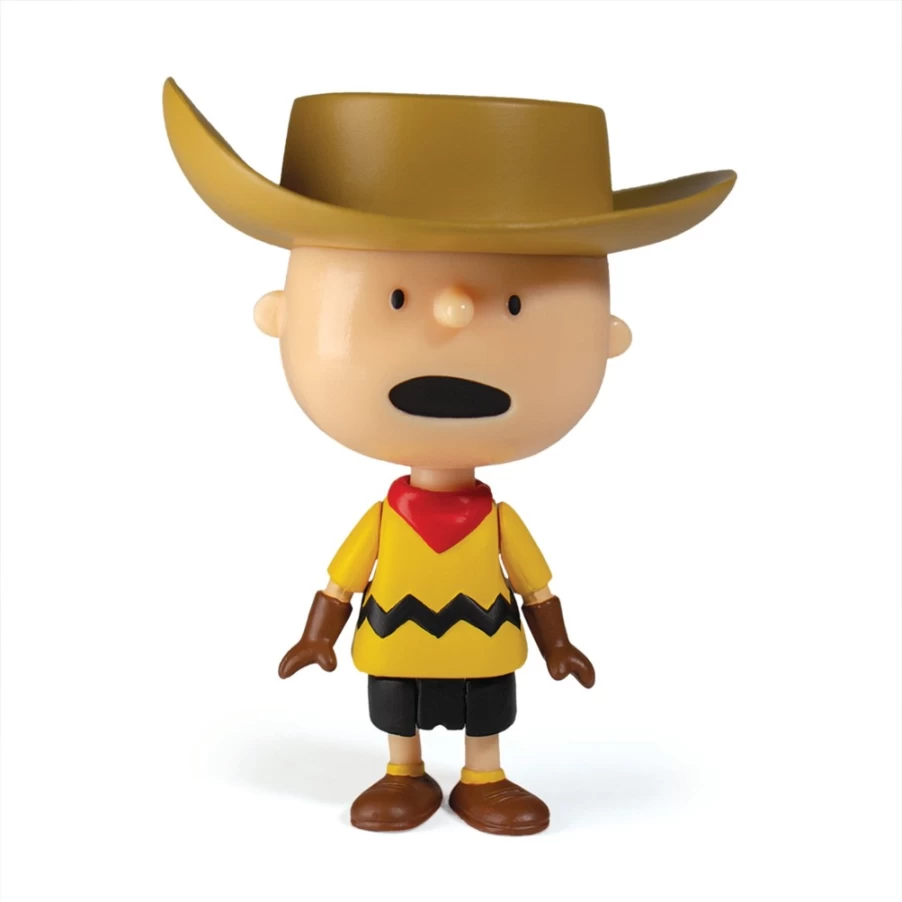 Super7 Peanuts Reaction Figure - Cowboy Charlie Brown Collectible Toy
