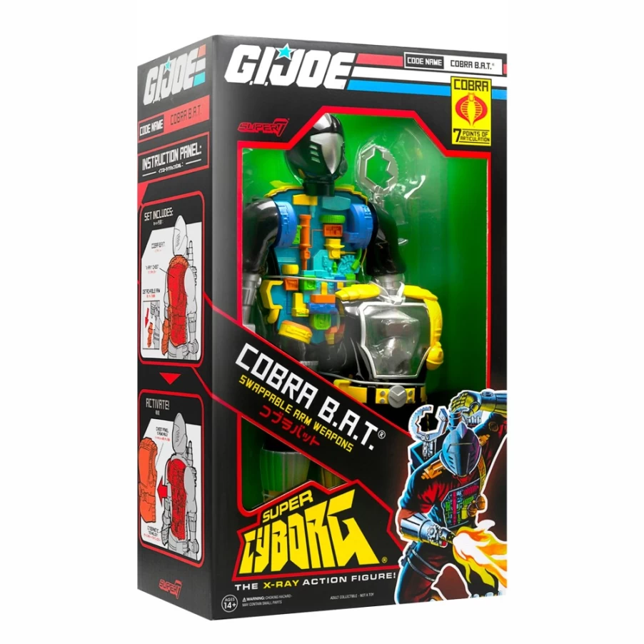 Super7 G.I. Joe Cobra B.A.T. Super Cyborg Action Figure (Original Version)