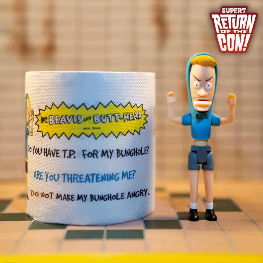 Super7 Beavis & Butthead Reaction W1 - Cornholio Action Figure Box Set with Trading Cards